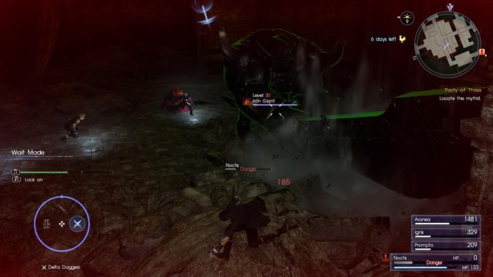 Iron Giant is a powerful enemy, although it lacks speed. - Chapter 7 - Party of Three | Main storyline - Main storyline - Final Fantasy XV Game Guide