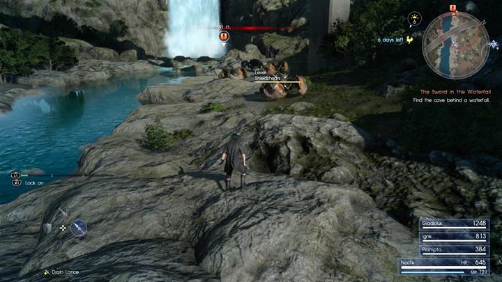 Defeat the crabs and enter the cave behind the waterfall. - Chapter 3 - The Open World | Main storyline - Main storyline - Final Fantasy XV Game Guide