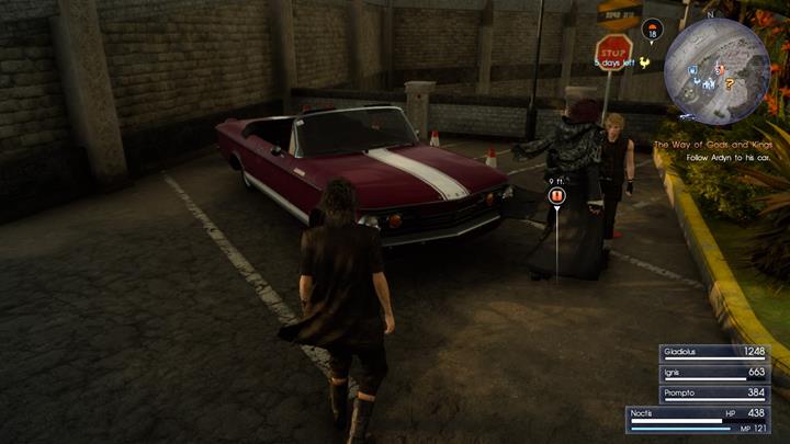 Follow Ardyn to his car. - Chapter 3 - The Open World | Main storyline - Main storyline - Final Fantasy XV Game Guide