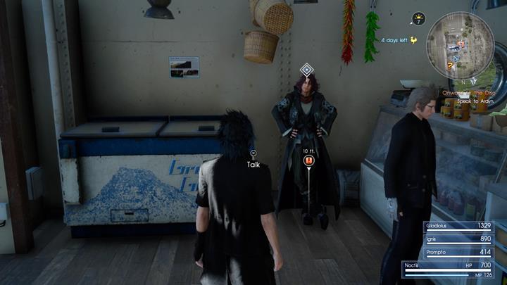 Purchase supplies and speak with Ardyn to continue the journey. - Chapter 4 - Living Legend | Main storyline - Main storyline - Final Fantasy XV Game Guide