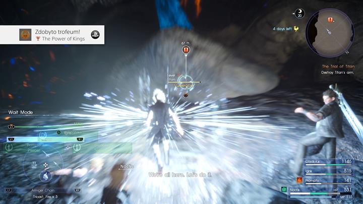 Use the special attack of the group to freeze the giant. - Chapter 4 - Living Legend | Main storyline - Main storyline - Final Fantasy XV Game Guide