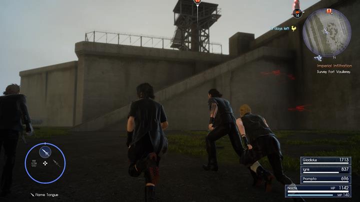 The mission will start on top of the tower. - Chapter 6 - A Way Forward | Main storyline - Main storyline - Final Fantasy XV Game Guide