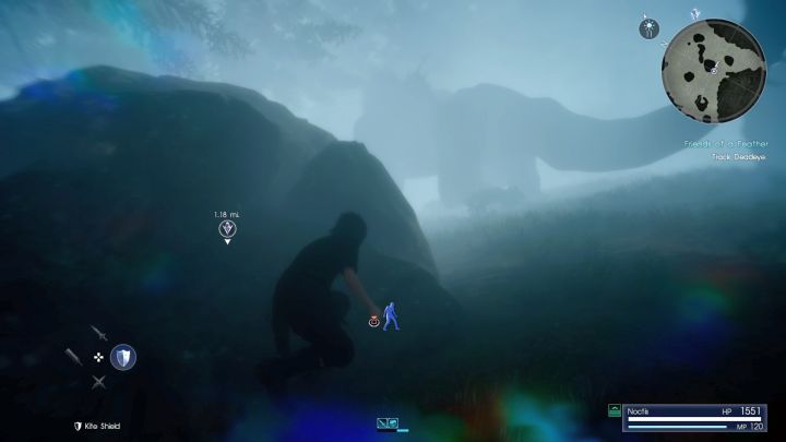 Deadeye walking in the fog. - How to unlock access to Chocobo in Final Fantasy XV? - FAQ - Frequently Asked Questions - Final Fantasy XV Game Guide