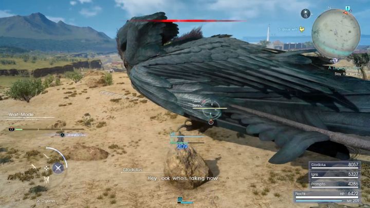 Bennu is the first monster you have to slay. - Randolph - legendary weapons | Side quests - Side quests - Final Fantasy XV Game Guide