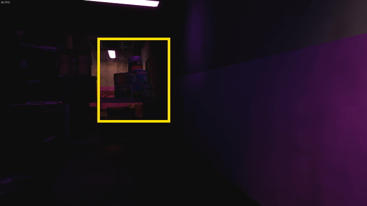 You can now go thorugh the room and past the animatronic - FNAF SB: Get Out - walkthrough, solution - Transition description - FNAF Security Breach game guide