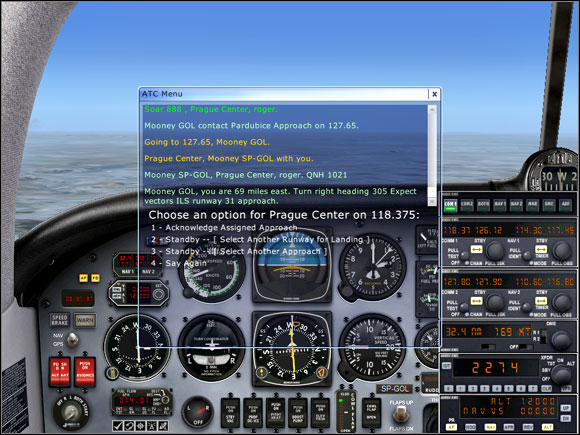Closing to Prague. - Preparation for landing - Exemplary flight: Mooney Bravo - Flight Simulator X - Game Guide and Walkthrough