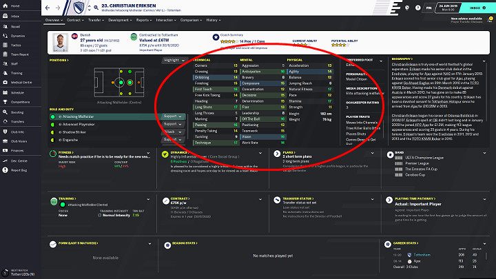 In Football Manager, the players attributes reflect his abilities - Get acquainted with the players | Football Manager 2020 - First Steps - Football Manager 2020 Guide