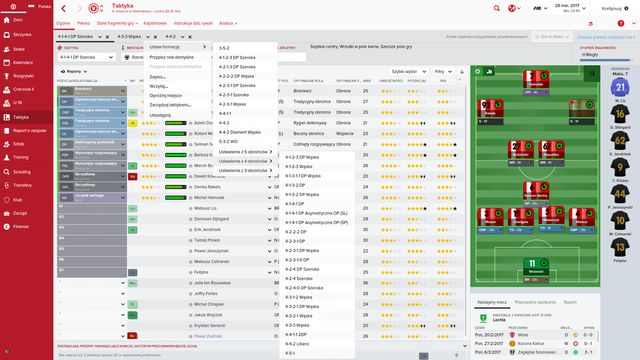 You can pick your formation from among a dozen-or-so available ones, or by changing the arrangement of shirts on the field. - Choosing a formation - Tactics - Football Manager 2016 - Game Guide and Walkthrough