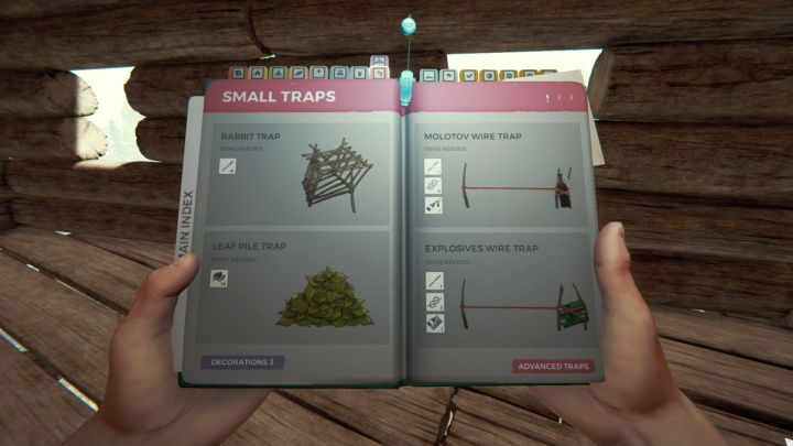 In this tab, you will find basic traps. - The Forest: Small Traps - Constructing - The Forest Game Guide