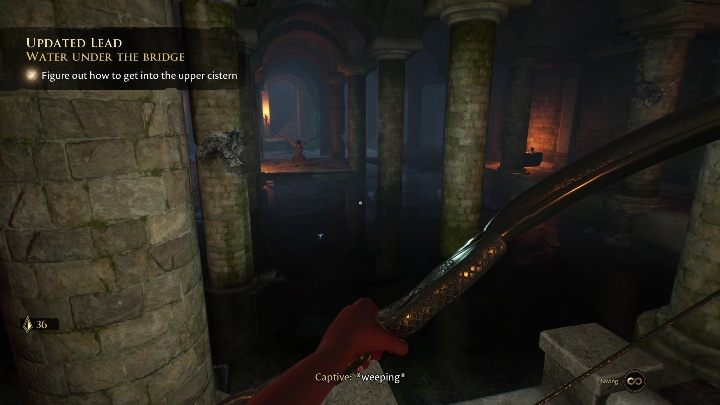 In the upper part of the tank you will find tied Sentilla - The Forgotten City: The One That Got Away - ending - Terminations - The Forgotten City Guide