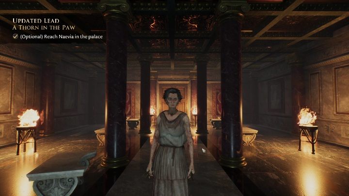 Naevia will suddenly appear, accusing you of destroying her experiment - The Forgotten City: Golden Bow - how to get? - FAQ - The Forgotten City Guide