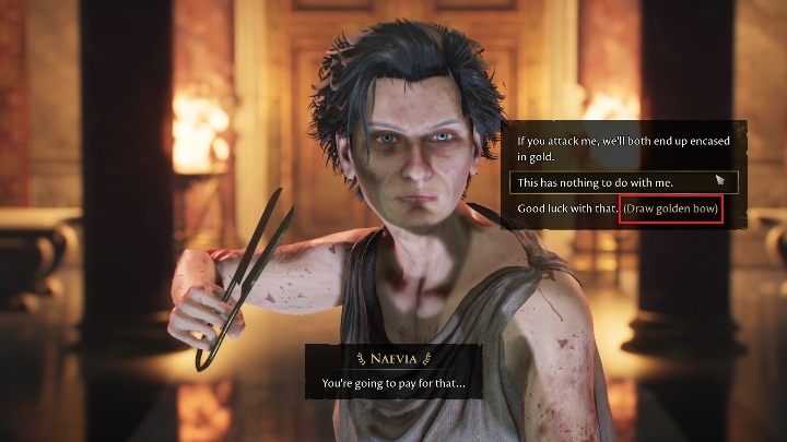 You should know that you don't have to kill her - The Forgotten City: Golden Bow - how to get? - FAQ - The Forgotten City Guide