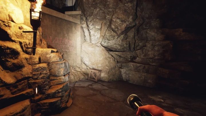 Location in the city: stairs in front of the theater - The Forgotten City: Where to find graffiti? - FAQ - The Forgotten City Guide