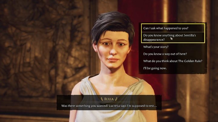 The woman will give you another task - The Forgotten City: Heal Iulia - walkthrough - Part 1 - The Forgotten City Guide