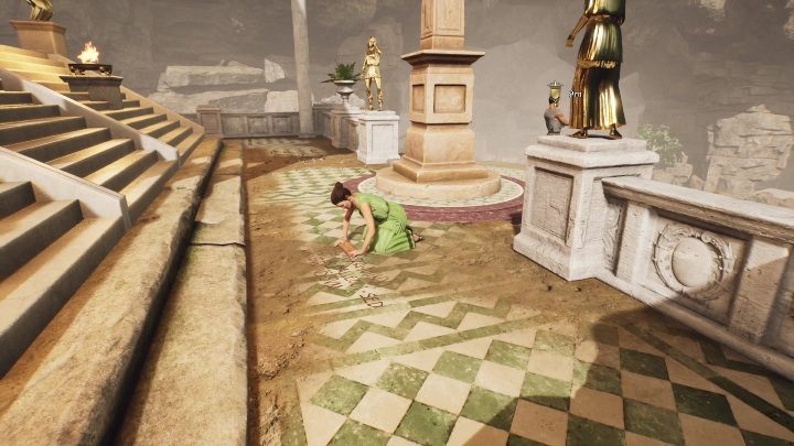 When you reach the top, you will see Octavia cleaning the inscriptions on the floor - The Forgotten City: Ulpius suicide attempt - walkthrough - Part 1 - The Forgotten City Guide