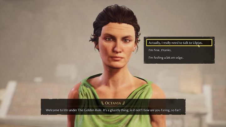 You can lead this conversation any way you want - The Forgotten City: Ulpius suicide attempt - walkthrough - Part 1 - The Forgotten City Guide