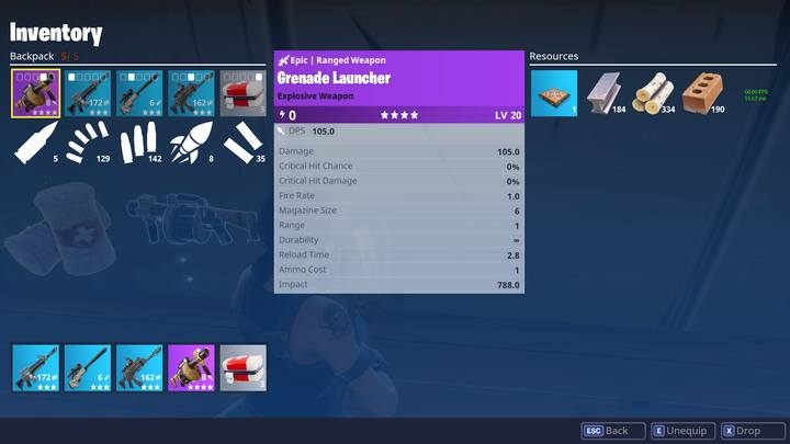 The best and the rarest weapon in the game. - Grenades, grenade launcher, RPG | Weapons and items - Weapons and items - Fortnite: Battle Royale Game Guide