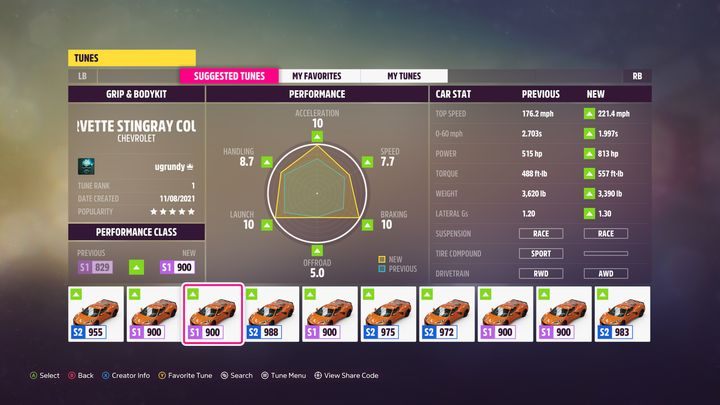 You can use the Tune option for your car - Forza Horizon 5: Earning credits - how to earn fast - Guide - Forza Horizon 5 Guide