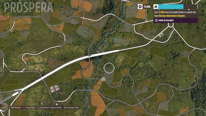 This barn find is in the circle near Tierra Prospera - in the northern part of the farmland, east of the river - Forza Horizon 5: All Barn Finds - list - Guide - Forza Horizon 5 Guide