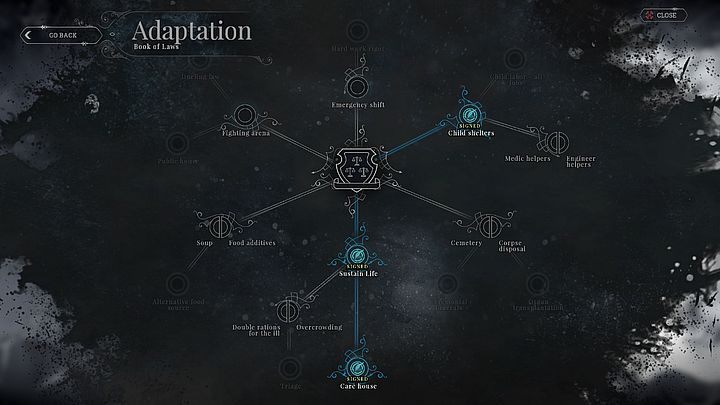 The chapter is expanded; giving you many options how to rule. - The book of laws in Frostpunk - The Book of Laws - Frostpunk Game Guide