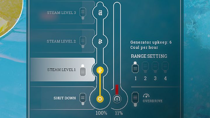A reactors menu allows you to control the main heat zone. - Heat | Basics - Basic tips - Frostpunk Game Guide