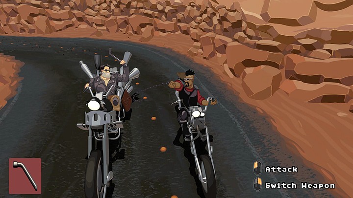 Take the chain from this handsome fellow. - Get the booster and goggles | Chapter Two Walkthrough - Chapter Two | Full Throttle Remastered Walkthrough - Full Throttle Remastered Game Guide