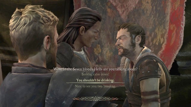 Regardless of your choice, you travel to Meereen, where there are Beshka and Asher - Chapter 3 | Episode 4: Sons of Winter - Episode 4: Sons of Winter - Game of Thrones: A Telltale Games Series Game Guide