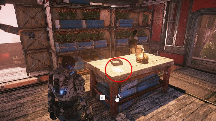 The room with saplings has another collectible - A memo for the chief - Act 2 Chapter 1 - Recruitment | Gears 5 Walkthrough - Act II - Gears 5 Guide