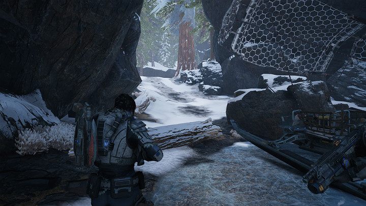 Go to the place presented in the picture above - near the abandoned train station, on the way to the New Hope research facility - Act 2 Chapter 2 - Into the Wild | Gears 5 Walkthrough - Act II - Gears 5 Guide