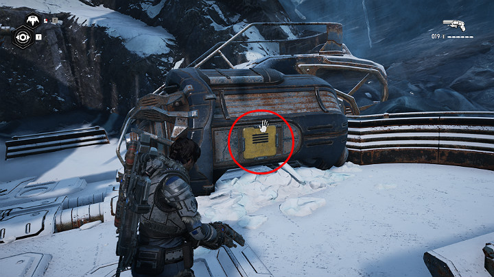 The Grindlift Radiator Component can be found in the stash marked in the picture above - Act 2 Chapter 4 - The Source of It All | Gears 5 Collectibles - Act II - Gears 5 Guide