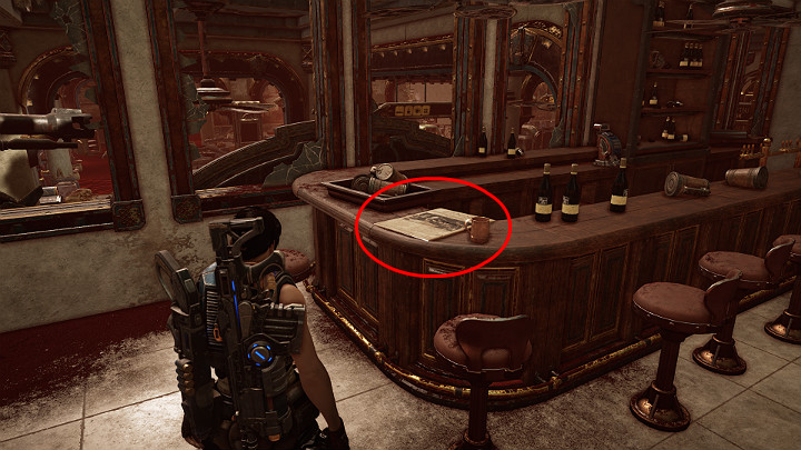 The first collectible of this chapter can be obtained at the very beginning - Act 3 Chapter 1 - Fighting Chance | Gears 5 Collectibles - Act III - Gears 5 Guide