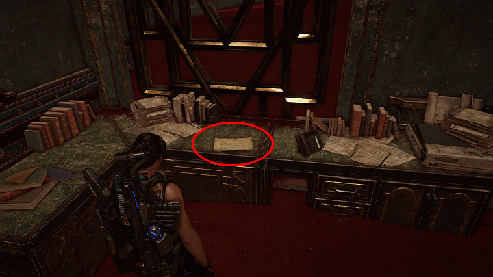 Go through the security gate, turn right and then keep going forward until you enter the room with the computers - Act 3 Chapter 1 - Fighting Chance | Gears 5 Collectibles - Act III - Gears 5 Guide