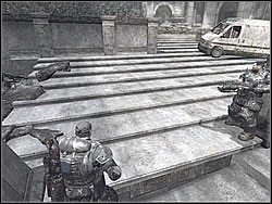 Another scene and another Locust attack - Knock Knock/Hammer - Act I: - Gears of War (XBOX360) - Game Guide and Walkthrough