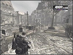 Inside you'll run into a Theron Guard, don't think -shoot - Campus Grinder - Act IV: - Gears of War (XBOX360) - Game Guide and Walkthrough