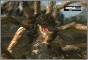 After crossing the bridge you will have to defend the platform attacked by Brumaks - Tip of the Spear - The Big Push - Tip of the Spear - Gears of War 2 - Game Guide and Walkthrough