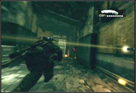 You will avoid the light beam in the locker-room by moving from one cover to the next one - Gathering Storm - Origins - Gathering Storm - Gears of War 2 - Game Guide and Walkthrough