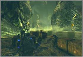 After taking a look at the boat, a cutter will destroy the pier that you're standing on - Gathering Storm - Displacement - Gathering Storm - Gears of War 2 - Game Guide and Walkthrough