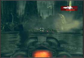 Get on the enemy cutter and shoot the remaining enemies with the Troika - Gathering Storm - Displacement - Gathering Storm - Gears of War 2 - Game Guide and Walkthrough