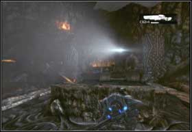 Continue moving forward until you reach a post with a searchlight - Hive - Priorities - Hive - Gears of War 2 - Game Guide and Walkthrough