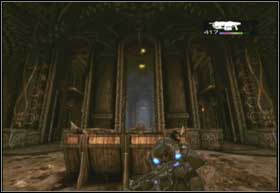 If you choose the lower road, enter the room and kill the Locust - Hive - The Best-Laid Plans - Hive - Gears of War 2 - Game Guide and Walkthrough