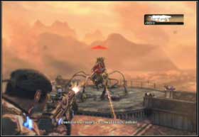 Clear the platform out of enemy troops and once you've done that, search for the COG Recon Report on of the terraces - Aftermath - Desperate Stand - Aftermath - Gears of War 2 - Game Guide and Walkthrough