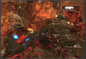 A Brumak also got stuck in the ruins - Aftermath - Tenuous Footing - Aftermath - Gears of War 2 - Game Guide and Walkthrough