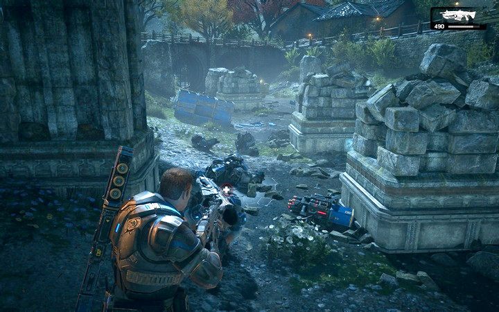 The robots rocket launcher might come in handy - be careful though, because the rockets are rather slow - Act 2:3-4 - Plan B, The Great Escape | Walkthrough - Walkthrough - Gears of War 4 Game Guide