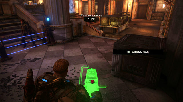 After the cut-scene you'll see two sentinels in front of you - Great Hall - Museum Of Military Glory - Gears of War: Judgment - Game Guide and Walkthrough