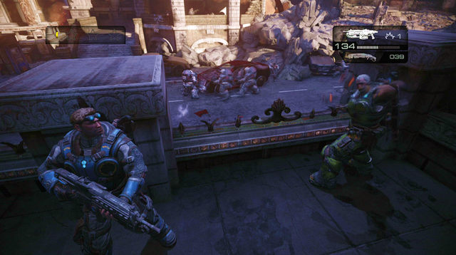 You'll find two Tripwire Crossbows near the car and at the top of the stairs, on the right - Upper State Street - Downtown Halvo Bay - Gears of War: Judgment - Game Guide and Walkthrough