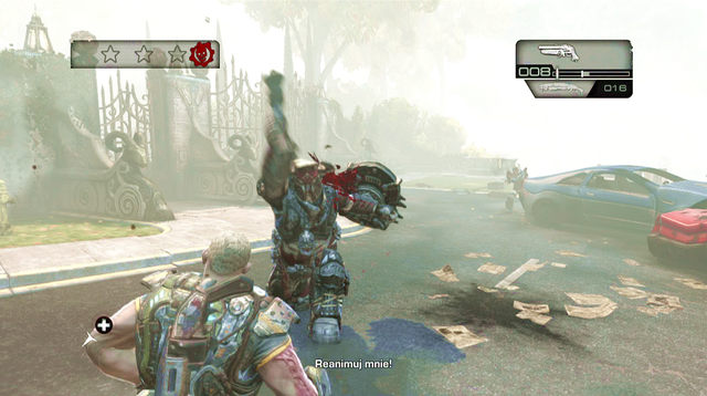 Mauler - large enemy, who starts hiding behind the shield covering his front, after few shots - Enemies - Other - Gears of War: Judgment - Game Guide and Walkthrough