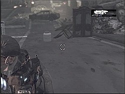 Kick the door nearby and kill the Wretch - Act II: Outpost/Lethal Dusk - Walkthrough - Gears of War (PC) - Game Guide and Walkthrough