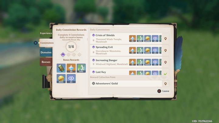 This is one of the most obvious ways in which you can quickly get a large amount of AR EXP - Genshin Impact: Adventure Rank - how to farm quickly? - FAQ - Genshin Impact Guide