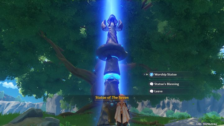 Statue of the Seven are monuments that allow you to reveal a certain area of the map, renew your health and change the element of your main character, Traveler - Genshin Impact: Adventure Rank - how to farm quickly? - FAQ - Genshin Impact Guide