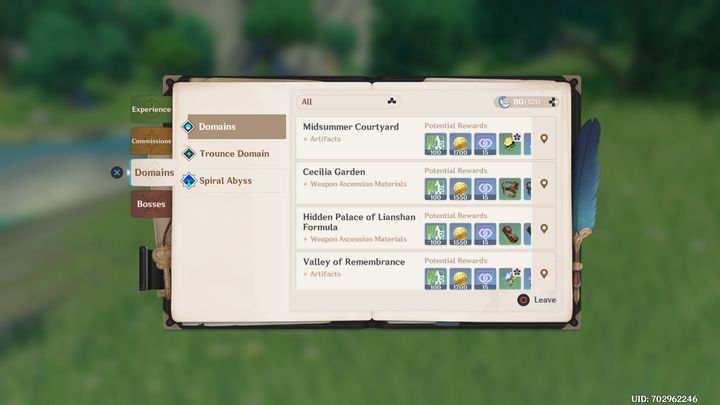 Domains, i - Genshin Impact: Adventure Rank - how to farm quickly? - FAQ - Genshin Impact Guide